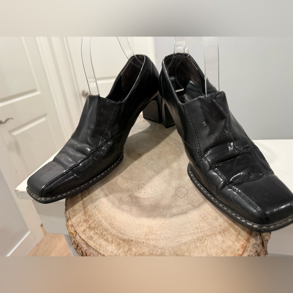 Paul Green Munchen Black Leather Heels! Size 6.5 - Picture 4 of 6
